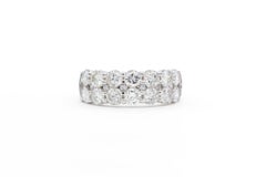 14k Weißgold & Diamant 2 Row Shared Setting Mode-Ring 2,26ctw