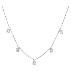 14K White Gold Diamond Accent Necklace