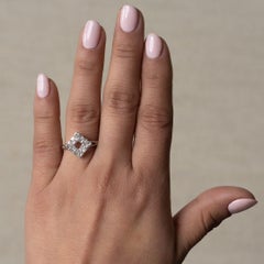 14K White Gold Diamond Baguette Ring