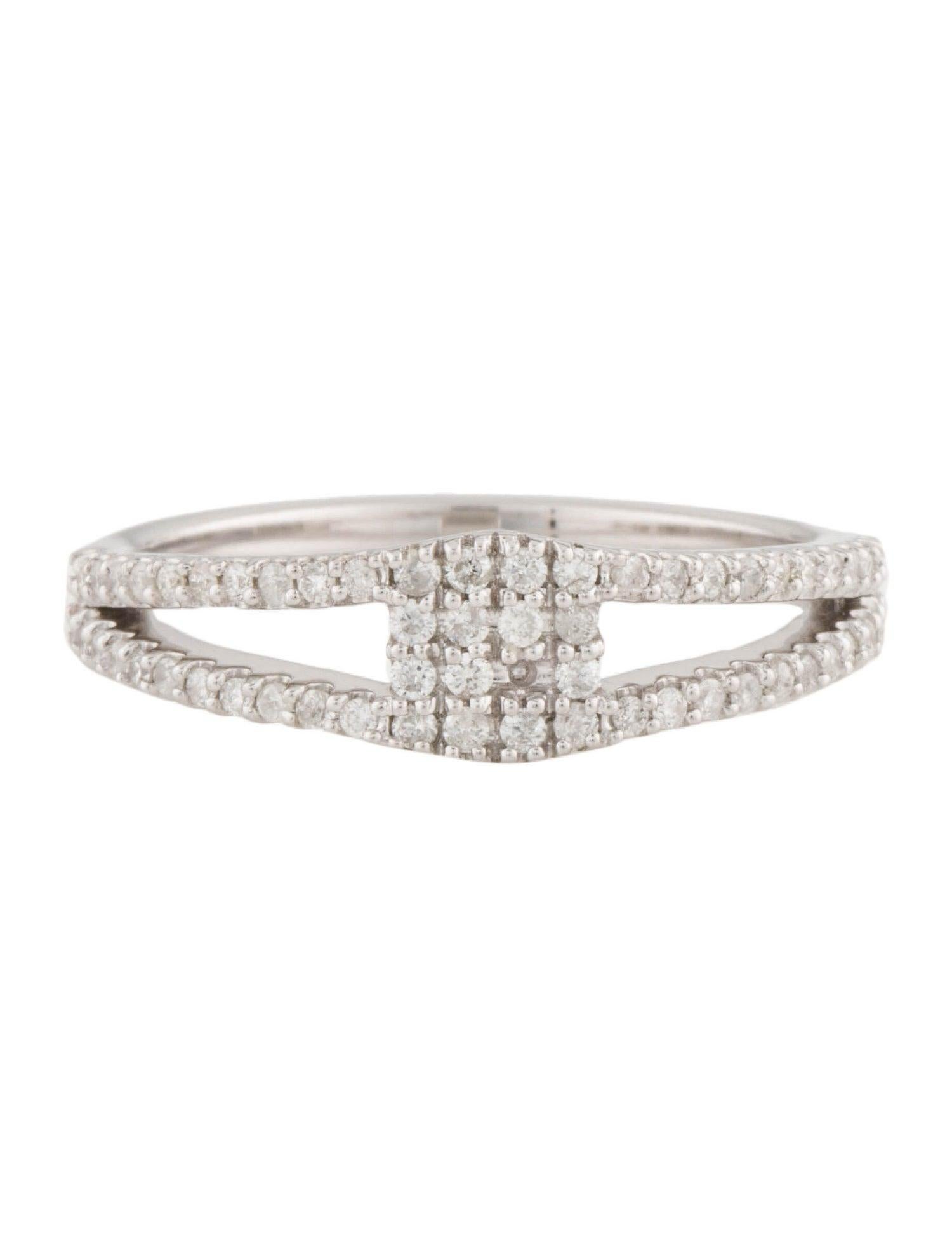 Round Cut 14K White Gold Diamond Band - 0.33ct Round Brilliant Cut, Near Colorless For Sale