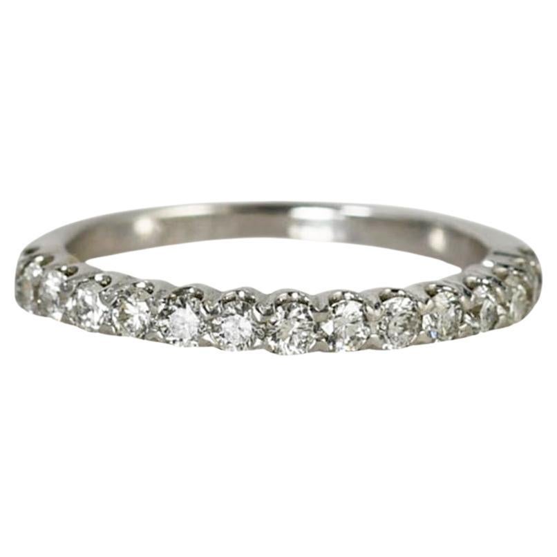 14K White Gold Diamond Band 0.45ct