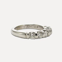 Anillo de diamantes de oro blanco de 14 quilates 0,75 ct