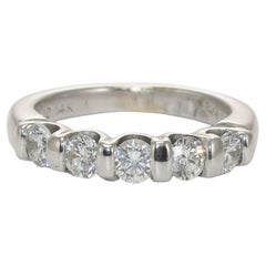 14K White Gold Diamond Band 0.75ct