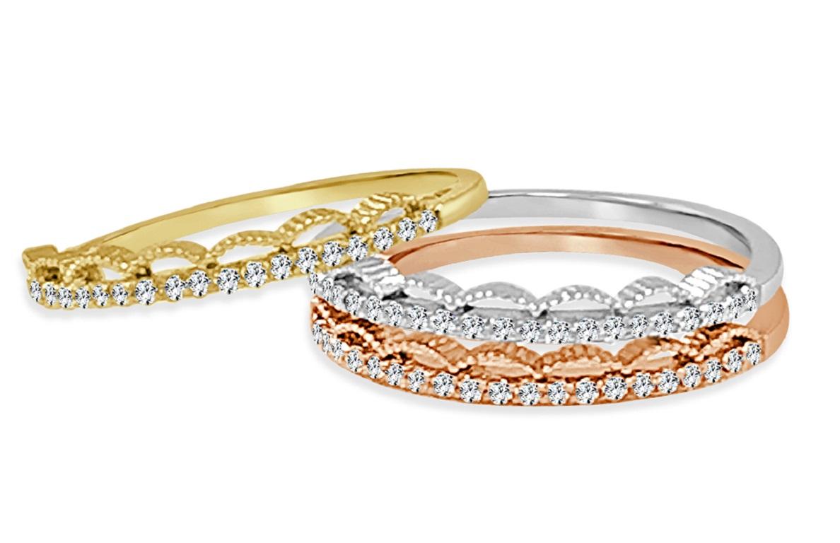 Contemporary 14K White Gold Diamond Band for Her For Sale