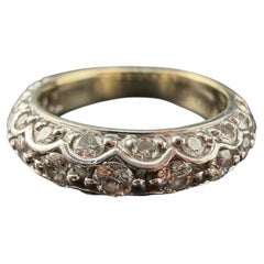 14k White Gold Diamond Band