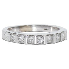 Vintage 14K White Gold Diamond Band Ring 0.50tdw, 3.3g