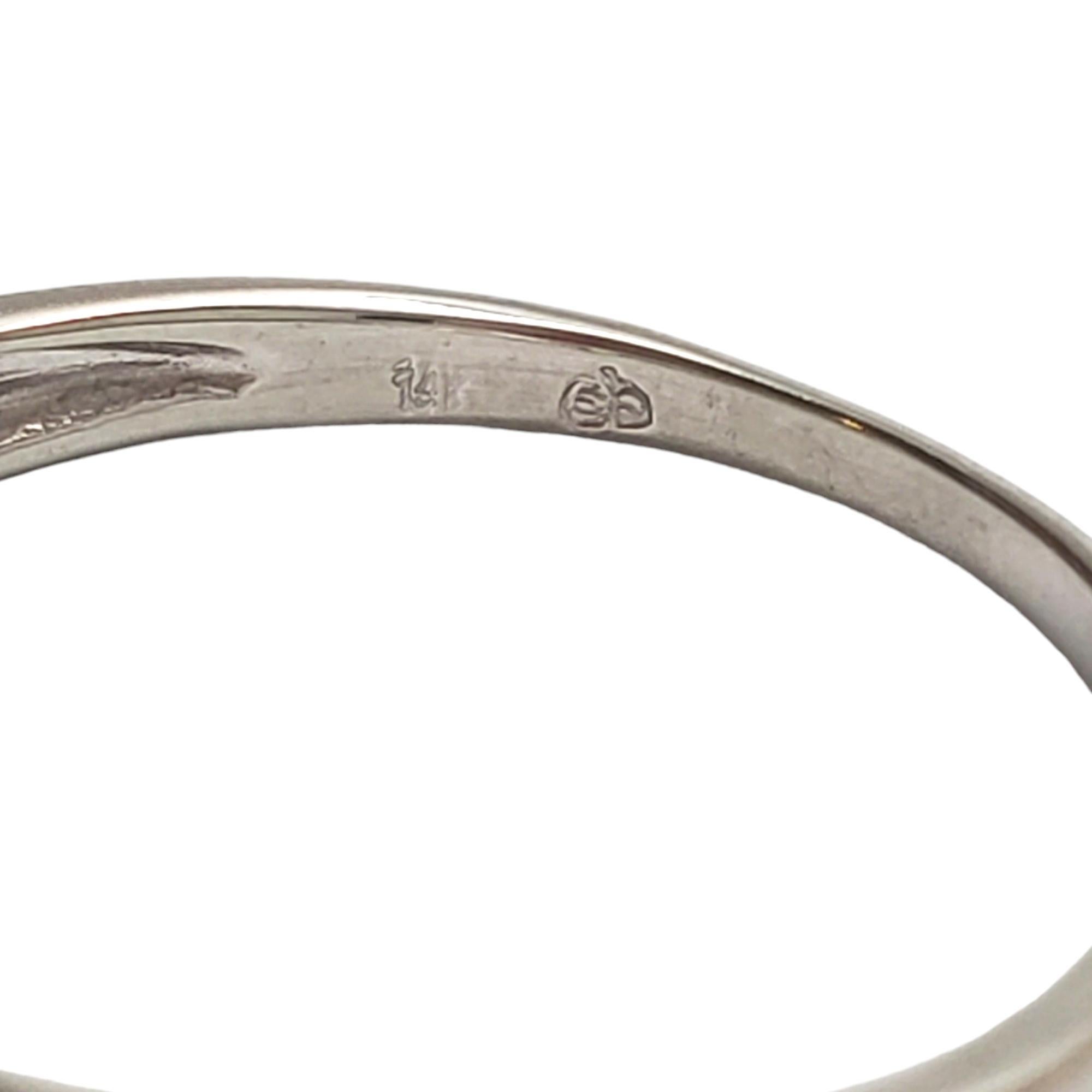 Women's 14K White Gold Diamond Band Ring #17543 For Sale