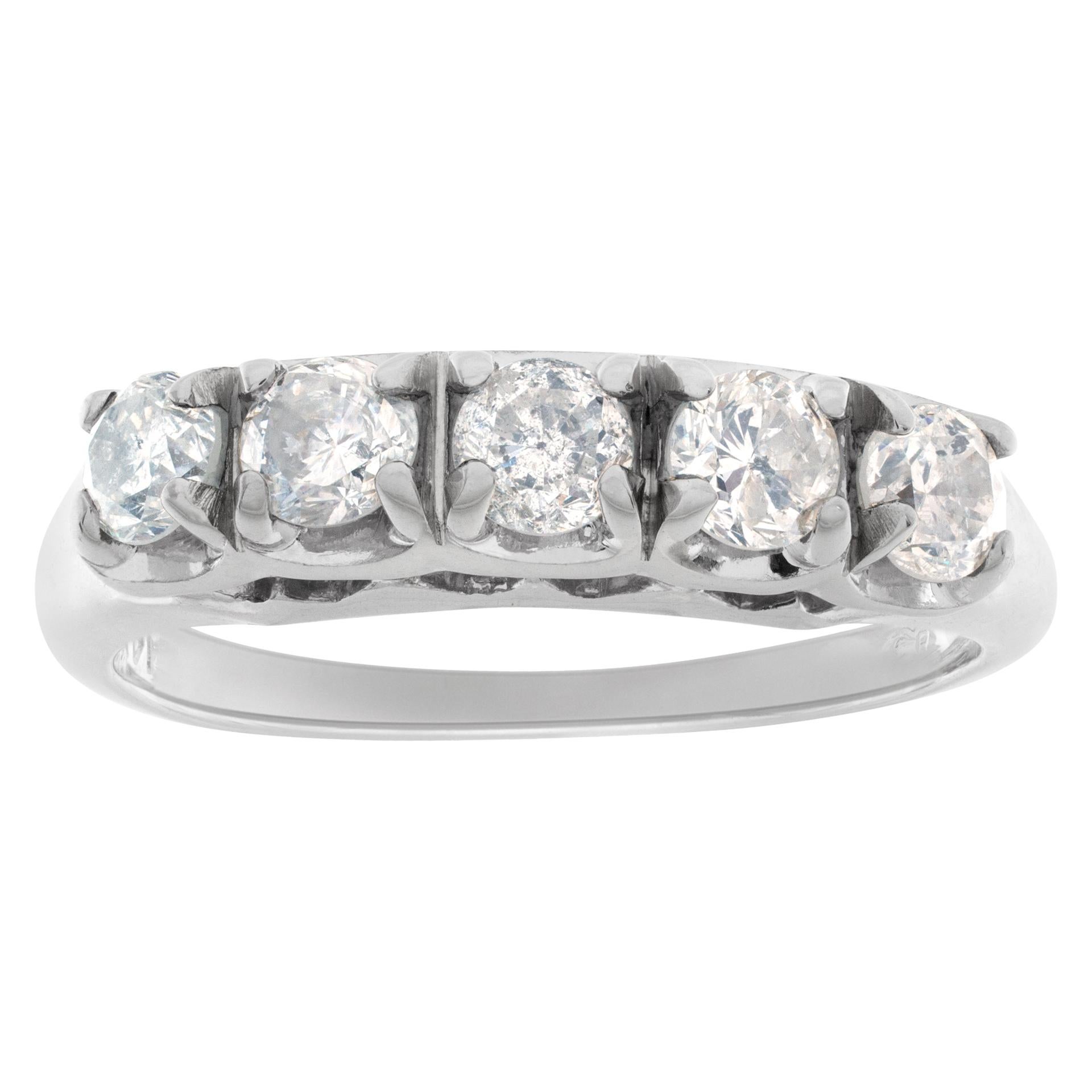 14k white gold Diamond band ring