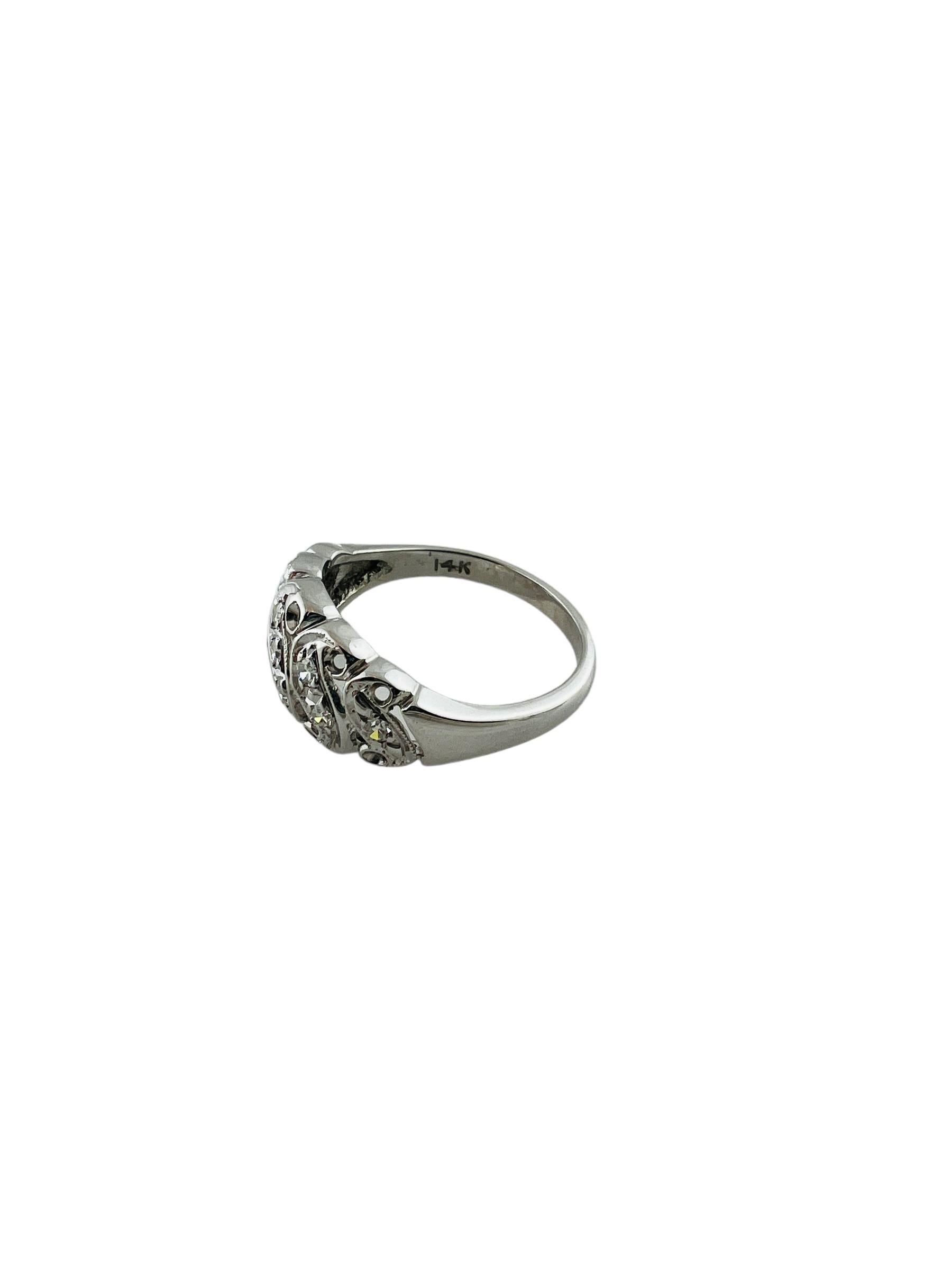 14K White Gold Diamond Band Ring S Design #16581 For Sale 2