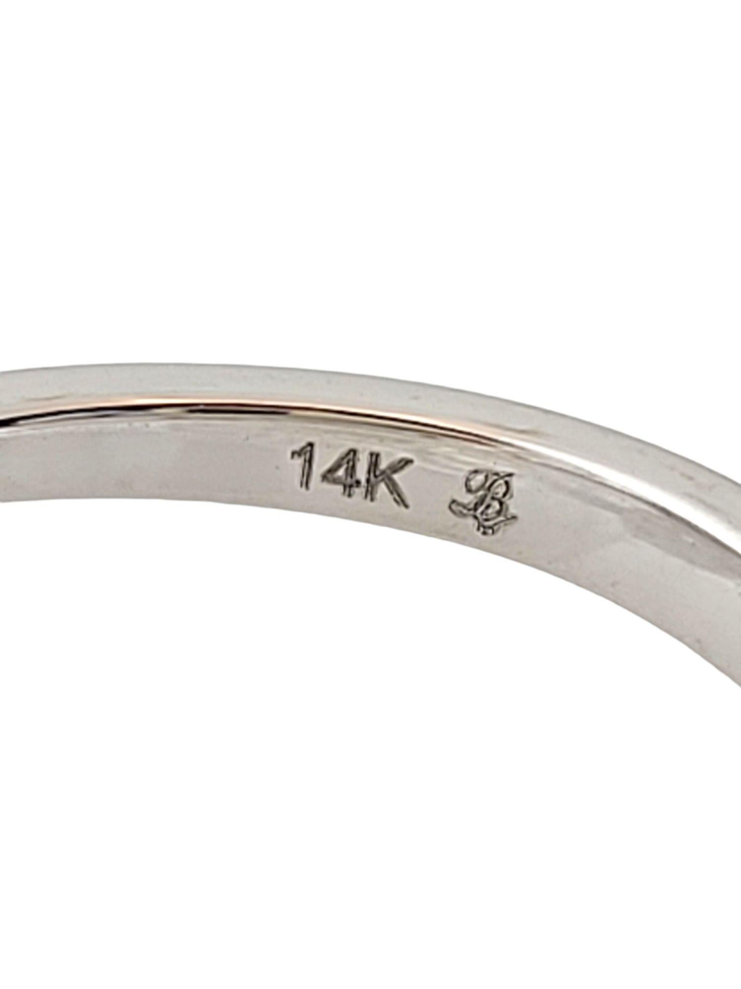 14K Weißgold Diamant-Ring Größe 6,25 #14763 Damen im Angebot