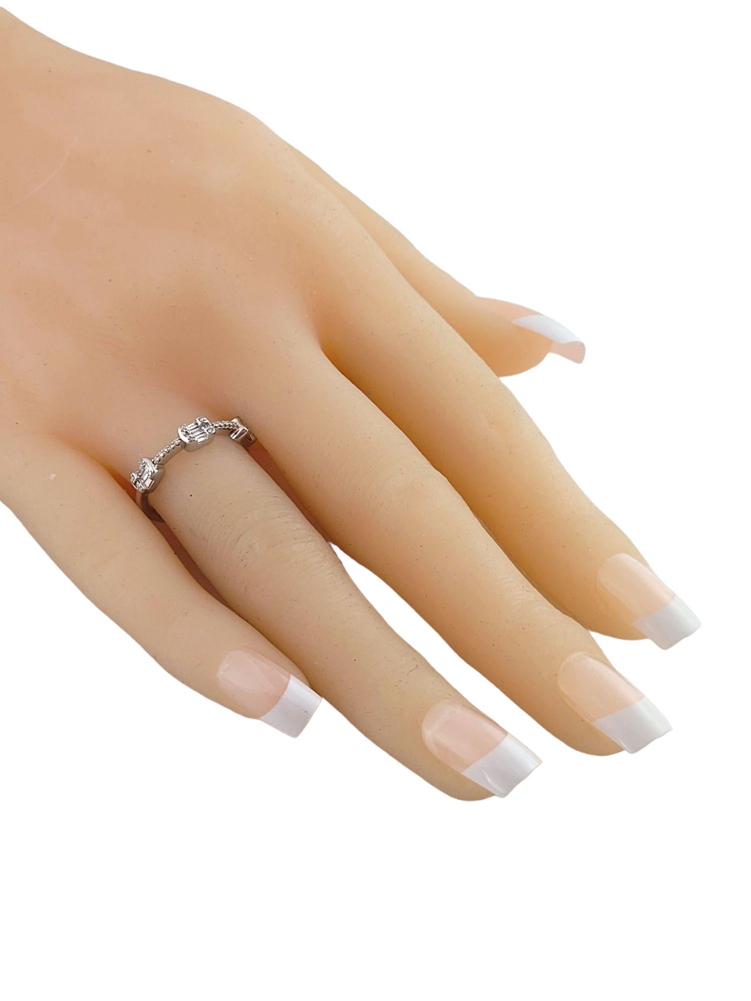 14K Weißgold Diamant-Ring Größe 6,25 #14763 im Angebot 2