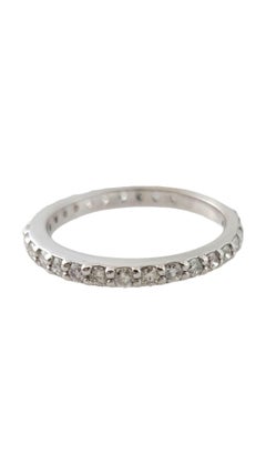14K White Gold Diamond Band Size 5.75 #15017