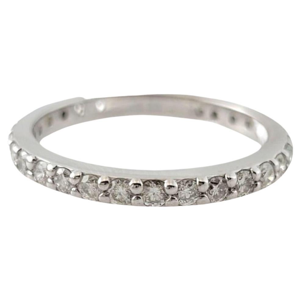 14K White Gold Diamond Band Size 5.75 #15017 For Sale