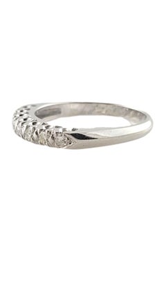 14K White Gold Diamond Band Size 5.75-6 #18079