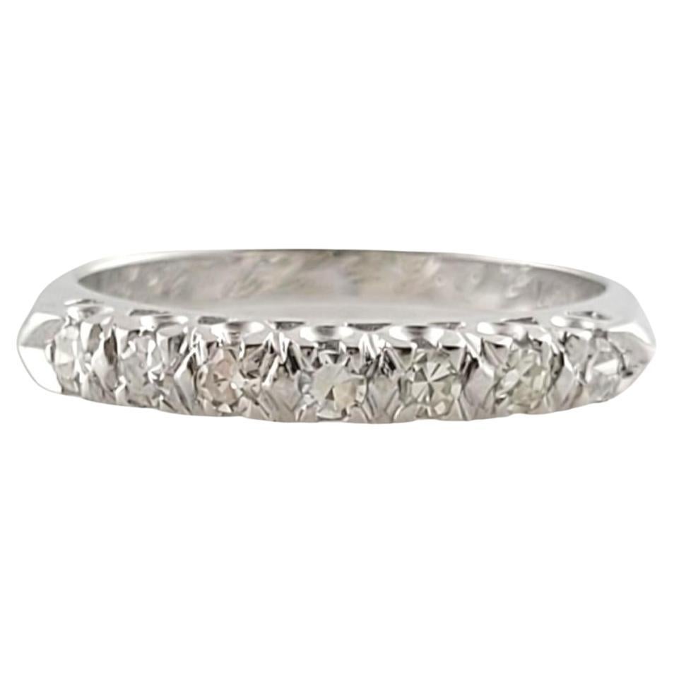 14K White Gold Diamond Band Size 5.75-6 #18079