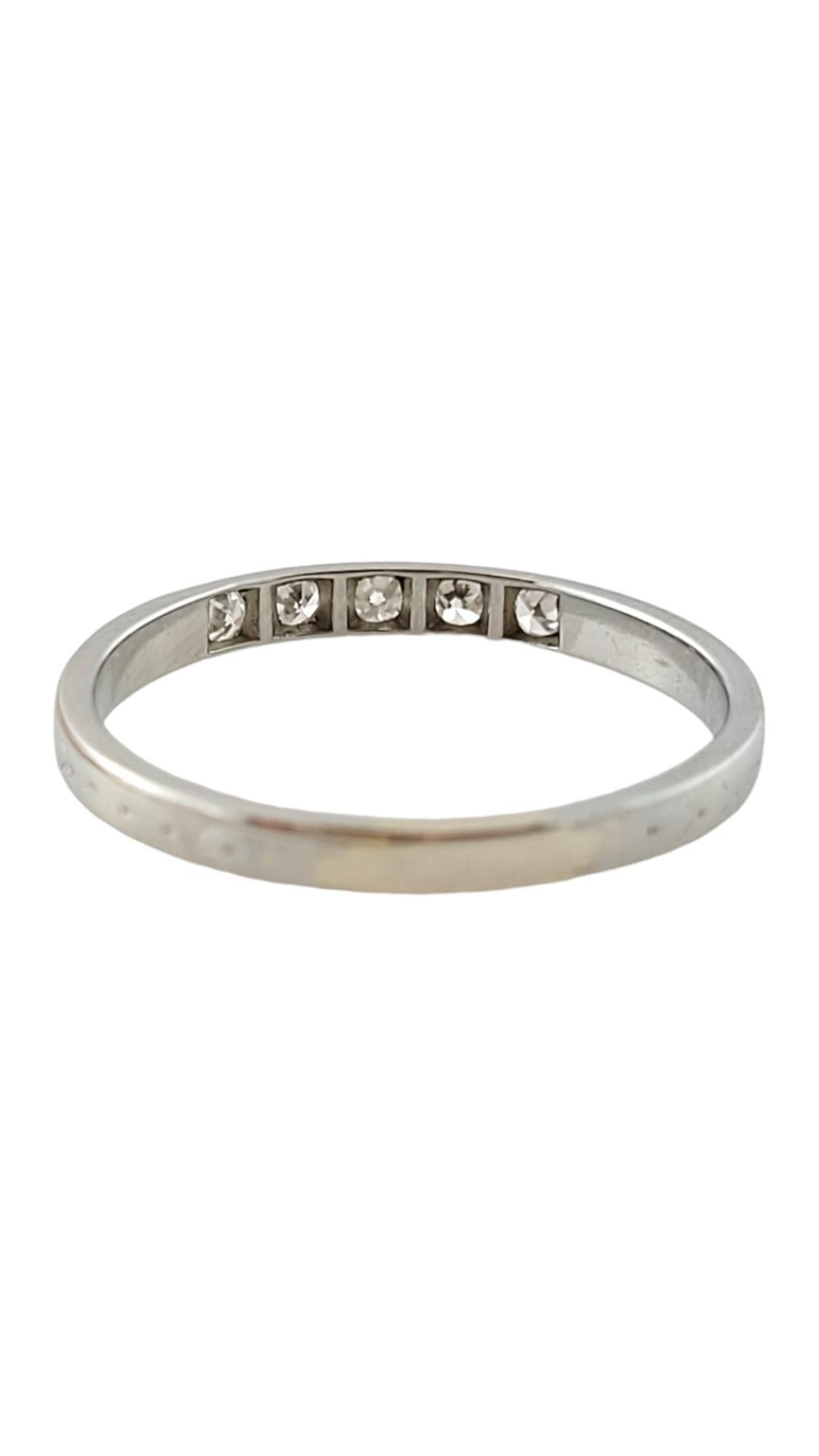 Anillo de diamantes de oro blanco de 14 quilates, tamaño 6,25 #17809 Corte único