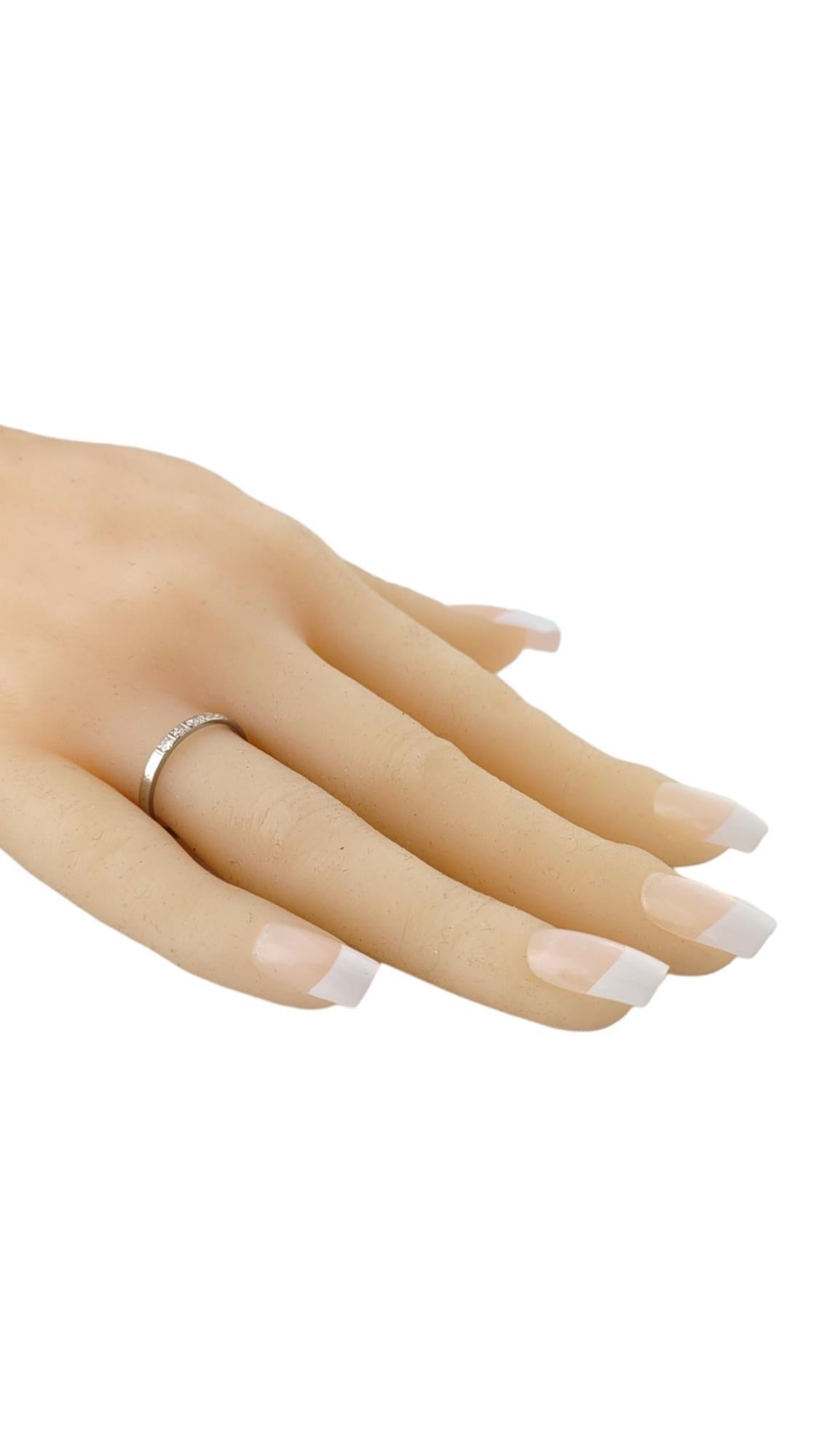 De las mujeres Anillo de diamantes de oro blanco de 14 quilates, tamaño 6,25 #17809