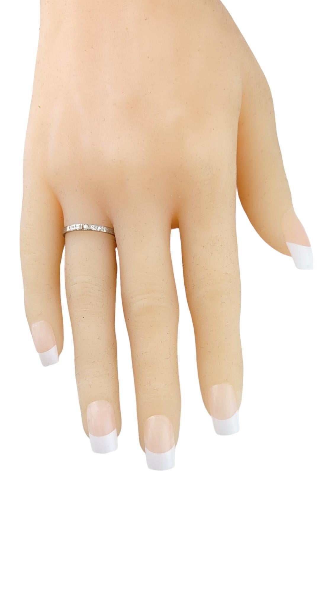Anillo de diamantes de oro blanco de 14 quilates, tamaño 6,25 #17809 1
