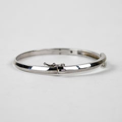 14K White Gold Diamond Bangle Bracelet 0.50ct