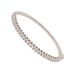 14 Karat White Gold Diamond Bangle Bracelet