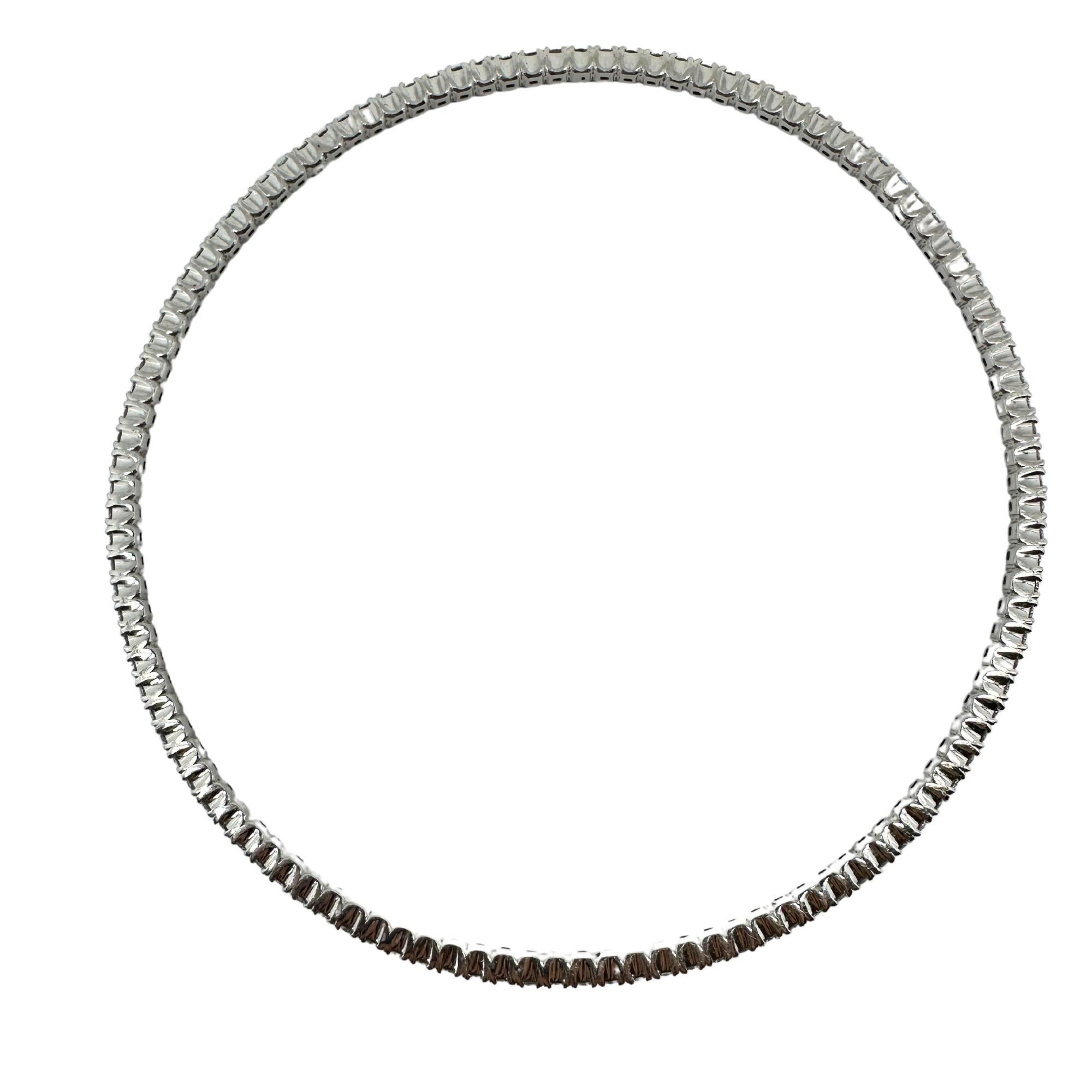 Pulsera de diamantes de oro blanco de 14 quilates Moderno en venta