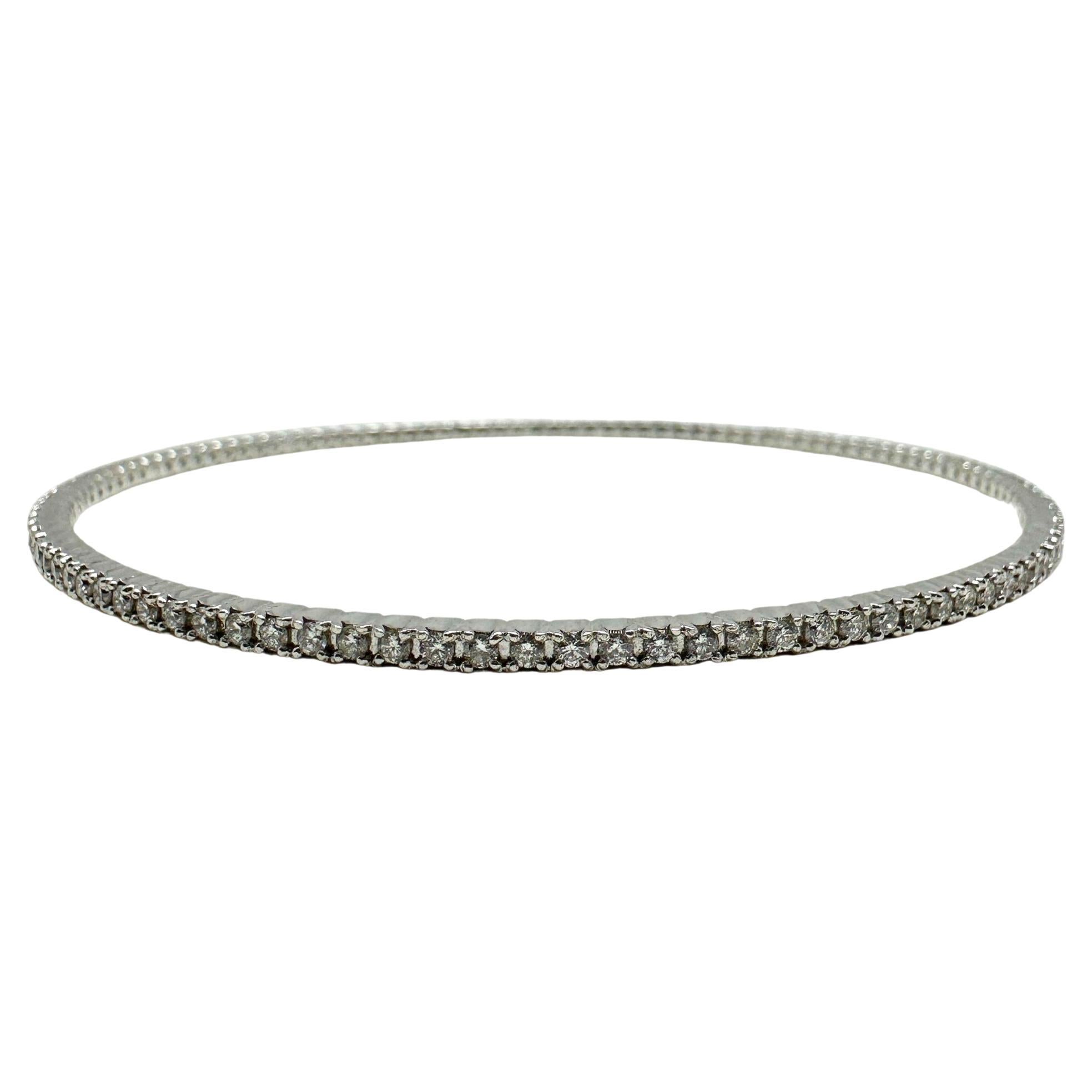Pulsera de diamantes de oro blanco de 14 quilates