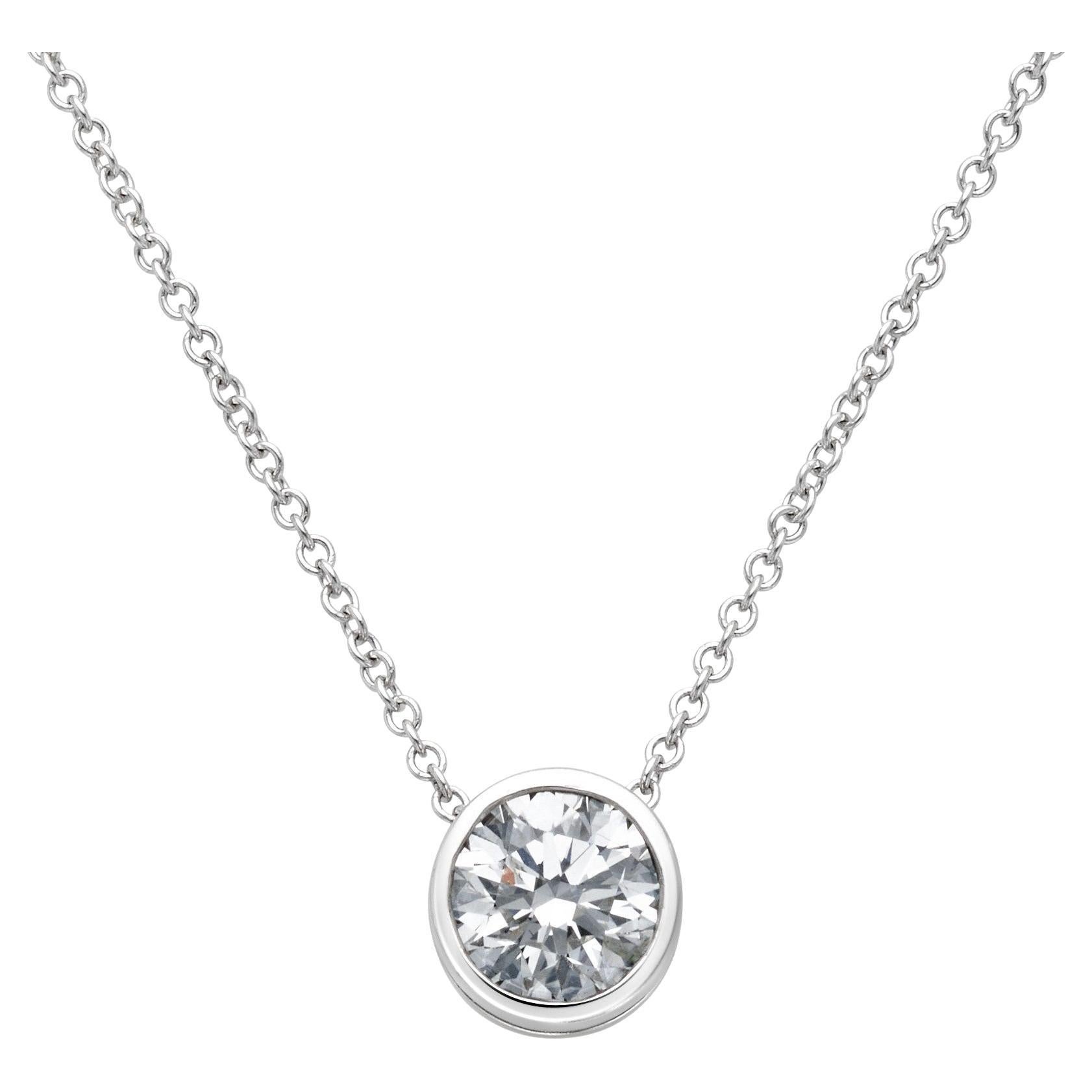 White gold bezel necklace Clearance