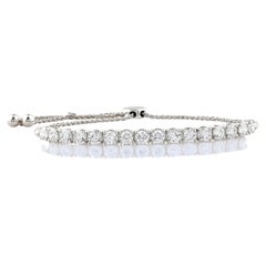 14K White Gold Diamond Bolo Tennis Bracelet, 2.93ct, IGI Certified