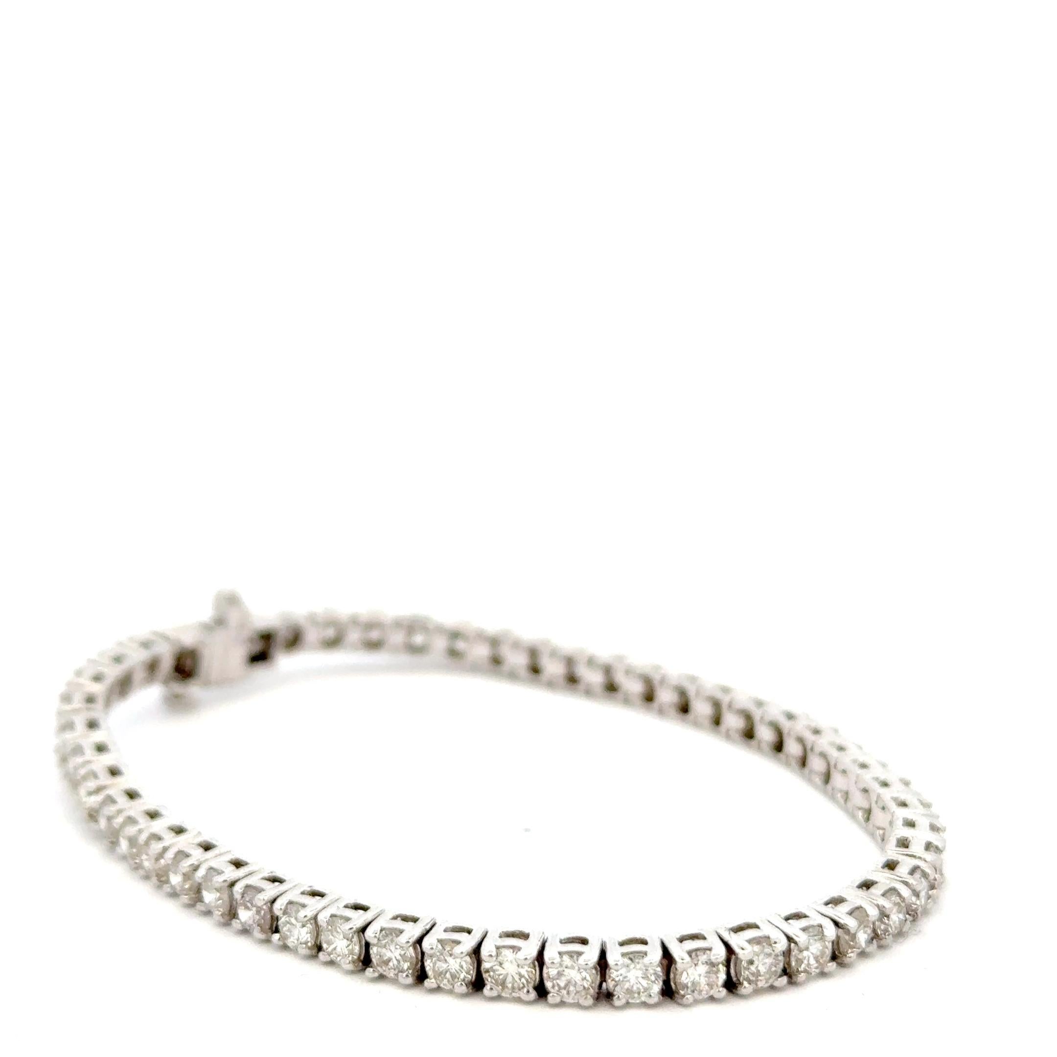 Modern White Gold Diamond Bracelet For Sale