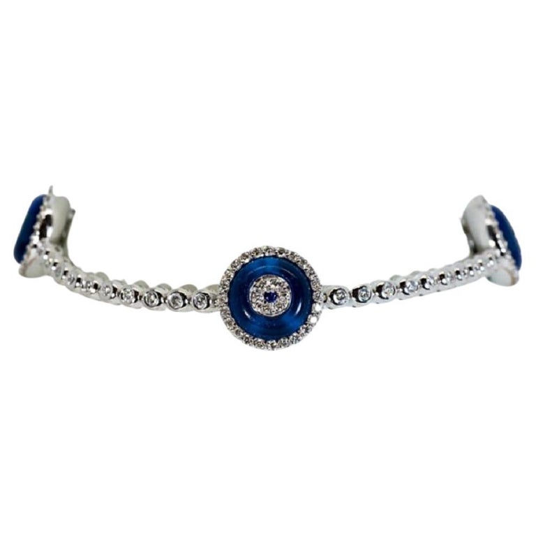 14K White Gold Diamond Bracelets with 1.30 Total Carat Diamond Main ...