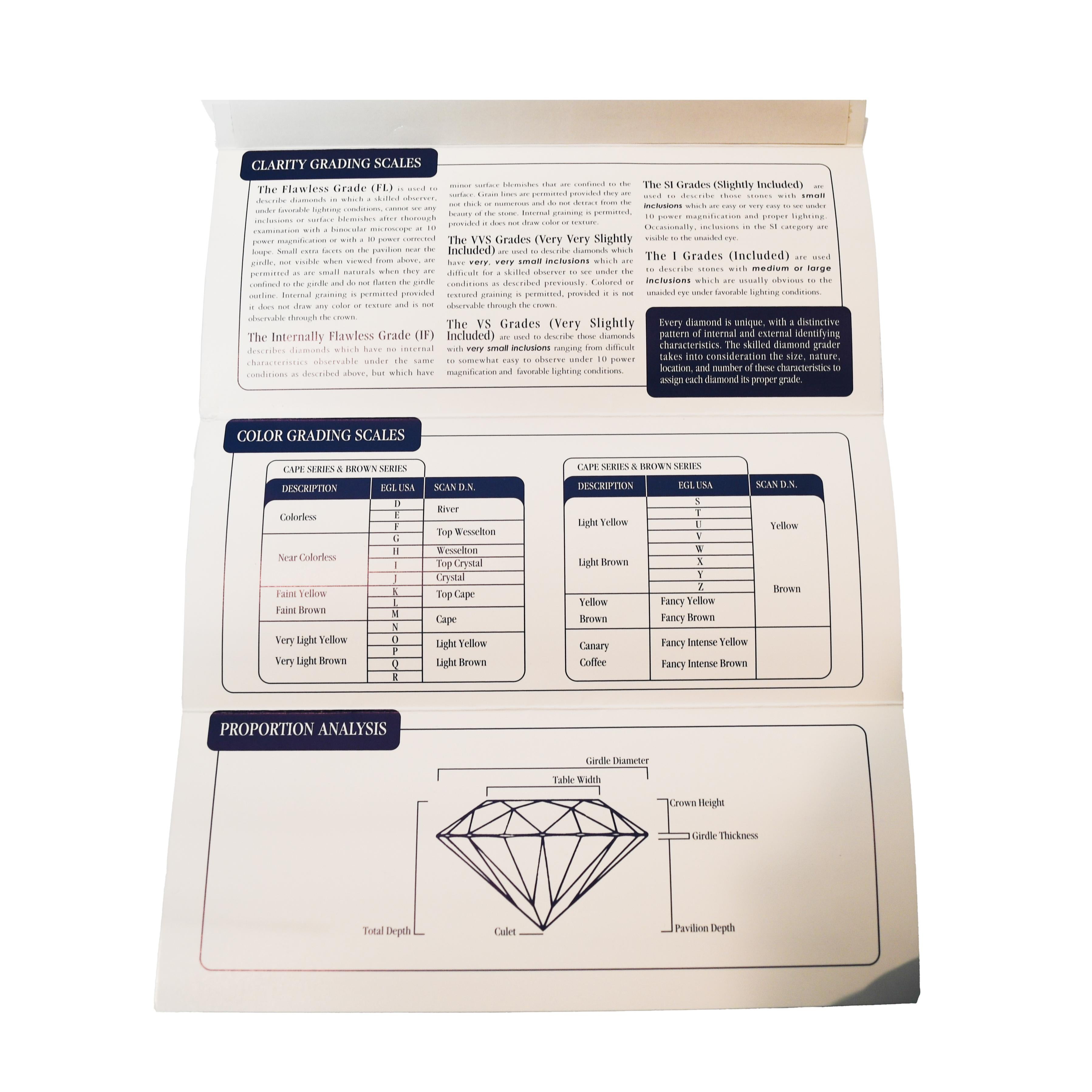 14K Weißgold Diamant-Brautring Set EGL-zertifiziert 1,15tdw im Angebot 7
