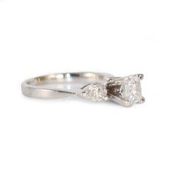 14K White Gold Diamond Bridal Ring Set EGL Certified 1.15tdw