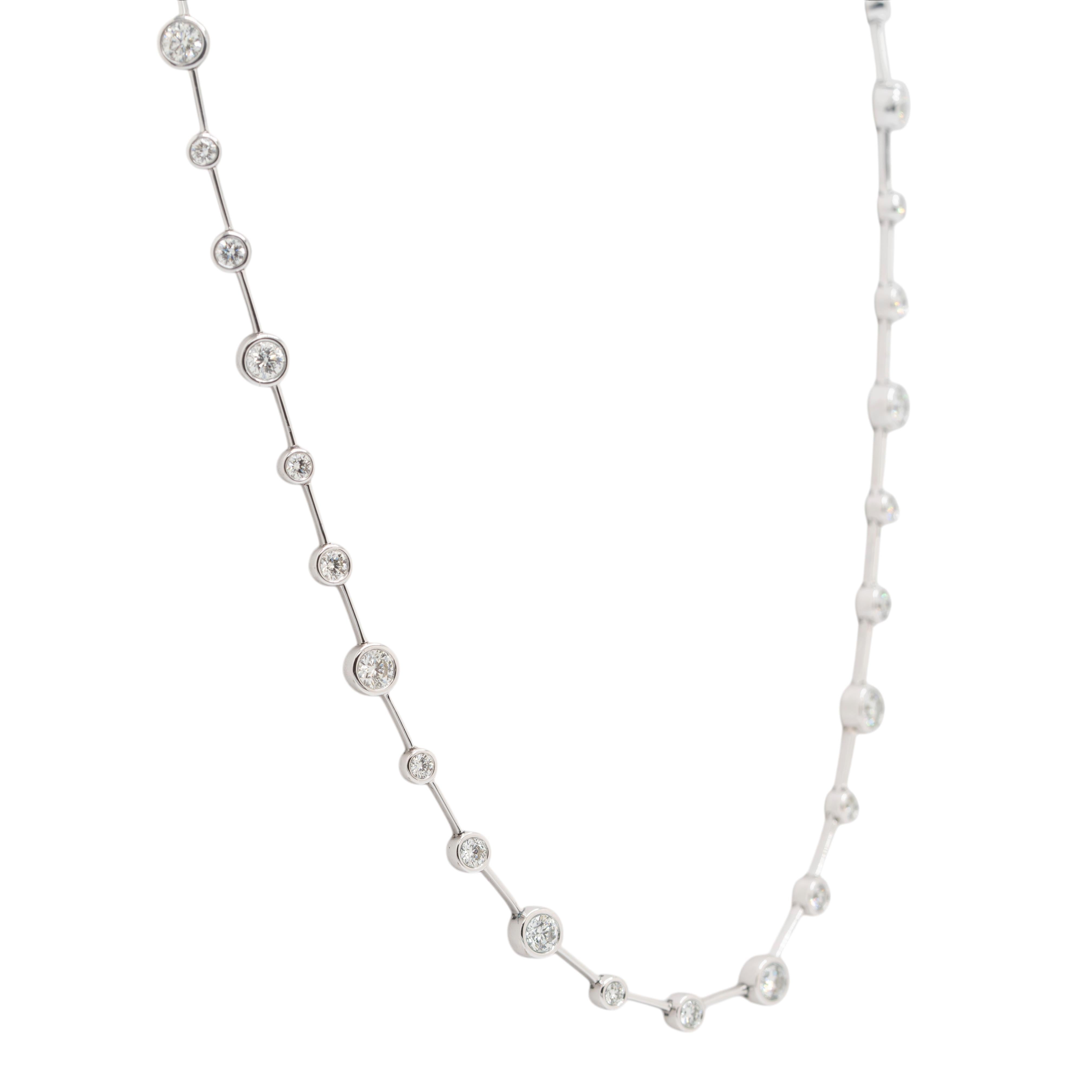 Collana con diamanti By-The-Yard in oro bianco 14k in vendita 2