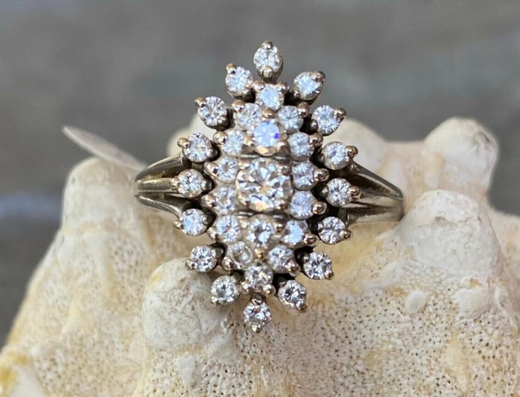how much is a diamond cluster ring worth