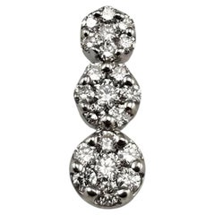 Ciondolo a grappolo con diamanti in oro bianco 14K #23720