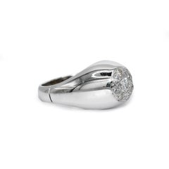 14K White Gold Diamond Cluster Ring 0.50tdw, 9.5g