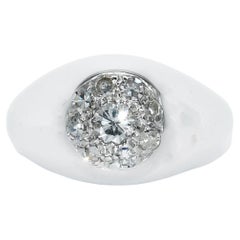 14K White Gold Diamond Cluster Ring 0.50tdw, 9.5g