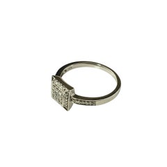 14K White Gold Diamond Cluster Ring Size 7 #22907