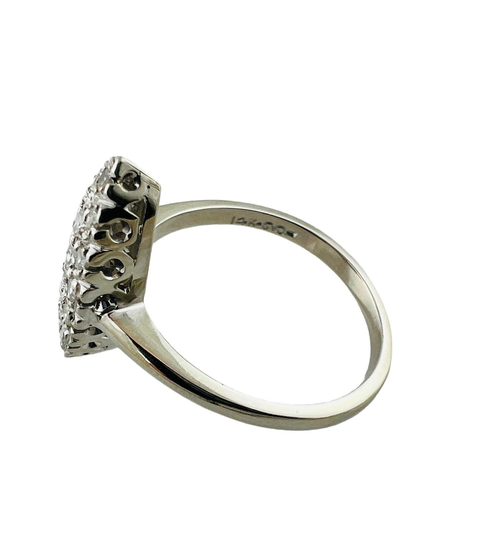 14K White Gold Diamond Cluster Ring Size 7.5 #16542 For Sale 2
