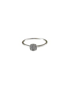 14K White Gold Diamond Cluster Ring Size 8.5 #25443