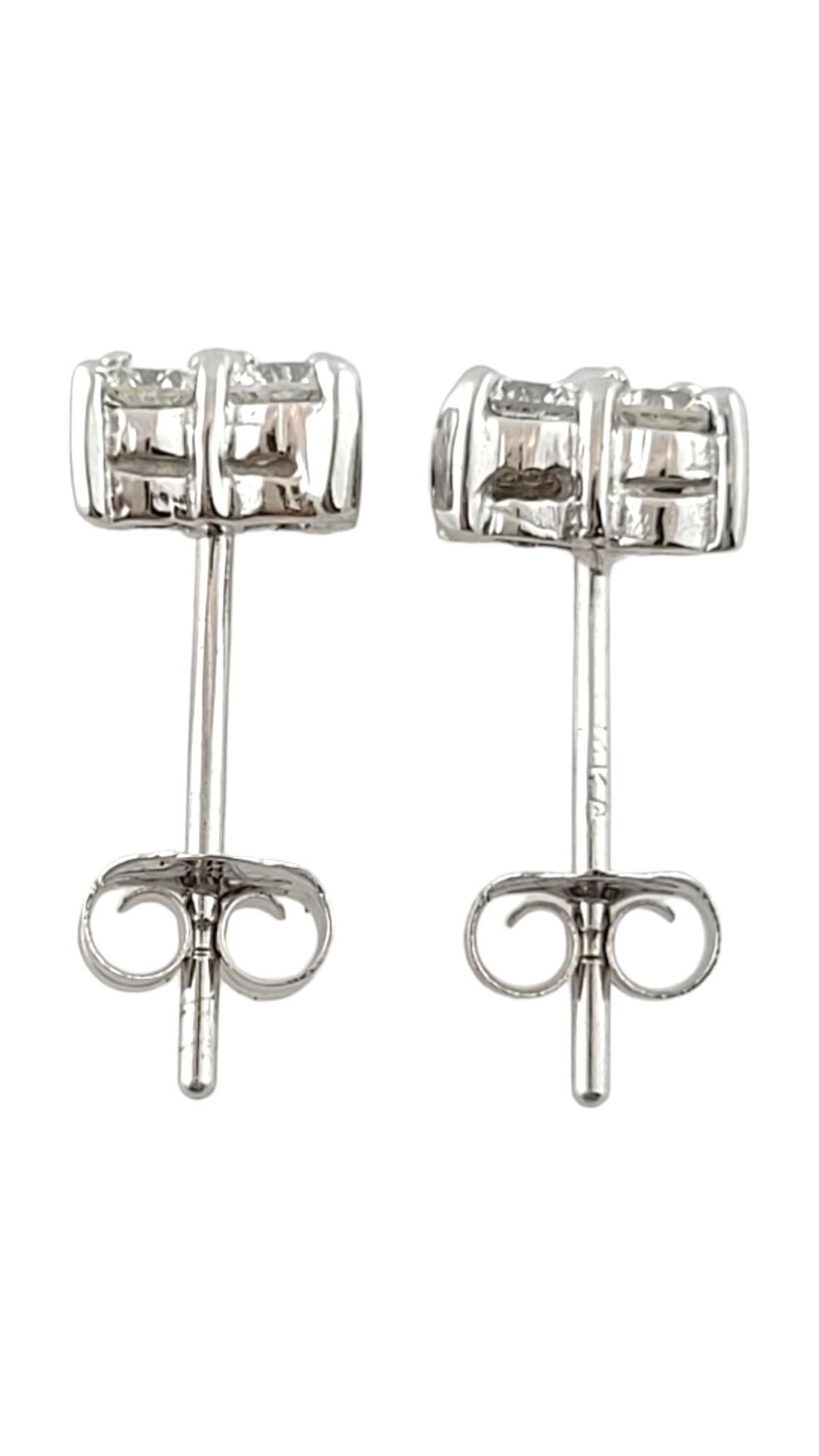 Taglio brillante Orecchini a grappolo con diamanti in oro bianco 14K #18083 in vendita