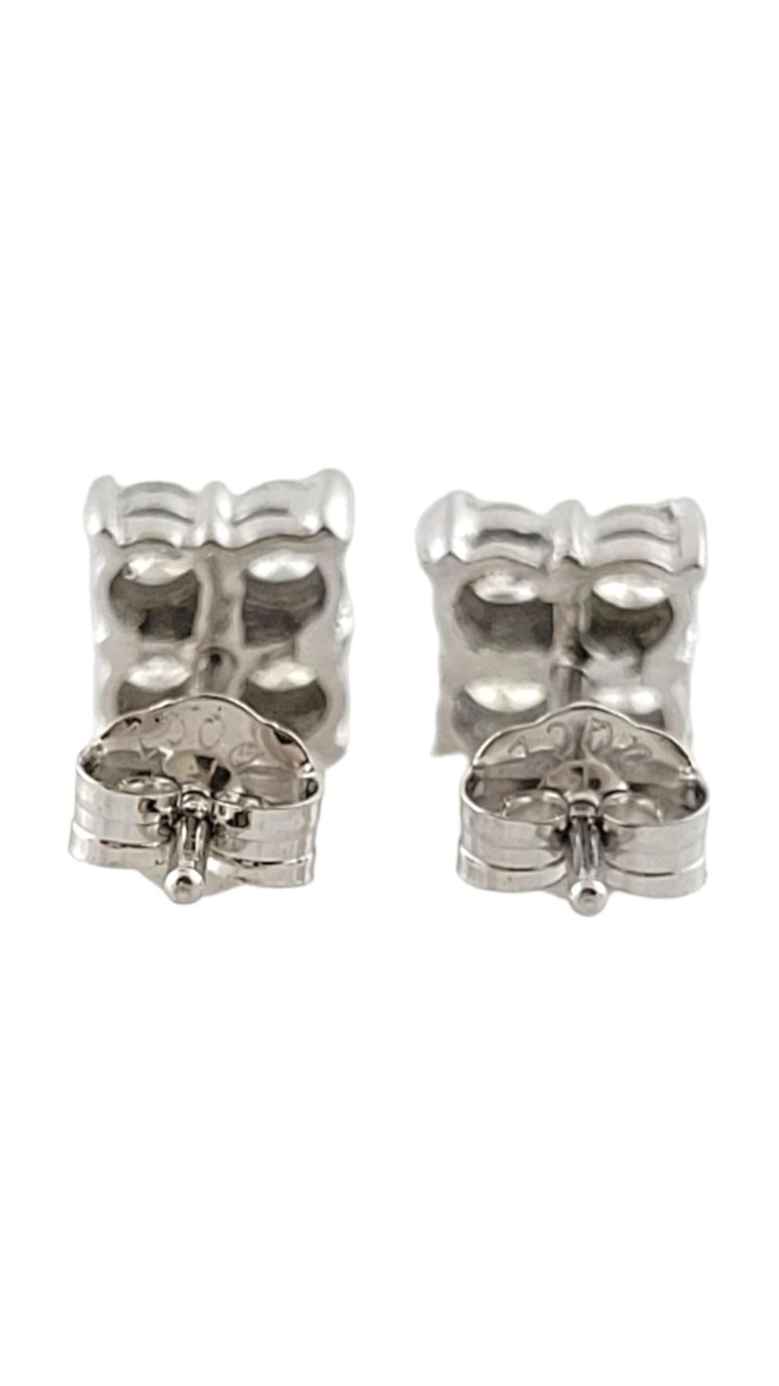 Donna Orecchini a grappolo con diamanti in oro bianco 14K #18083 in vendita