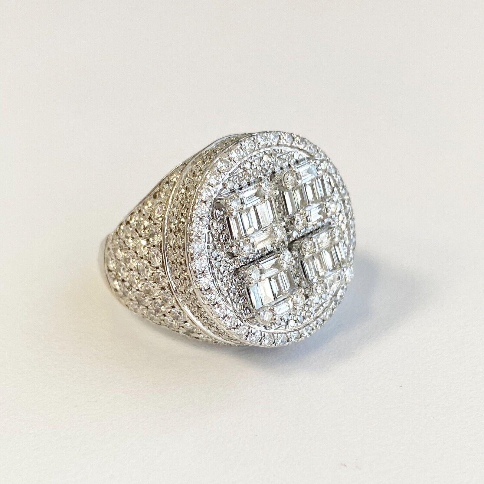 Specifications:
Pre-Owned (Great condition)
Metal: 14K Gold  
Weight: 12.51 Gr
Main Stone: Diamond APPROXIMATELY 4CTTW
Color: G
Clarity: VS-SI1
Size: 7.5US
