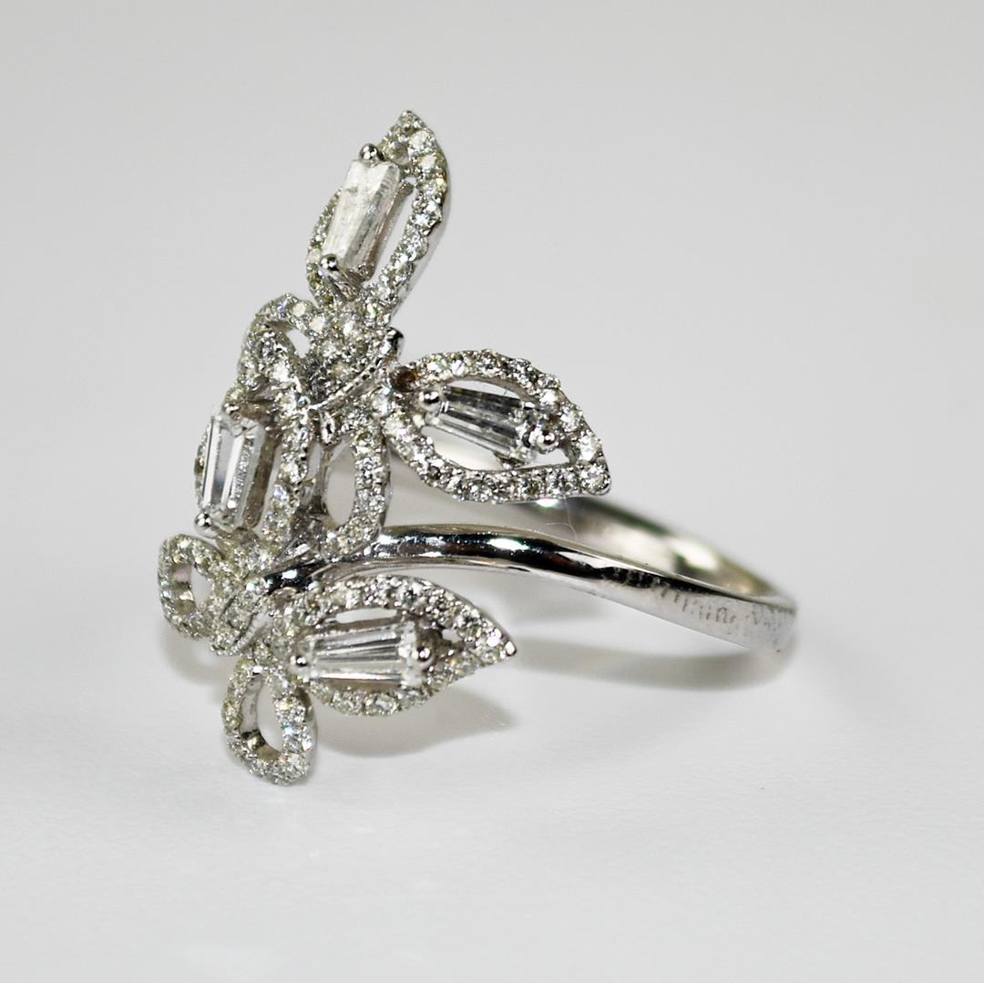14K Weißgold Diamant-Cocktailring 0,50ct im Angebot 1