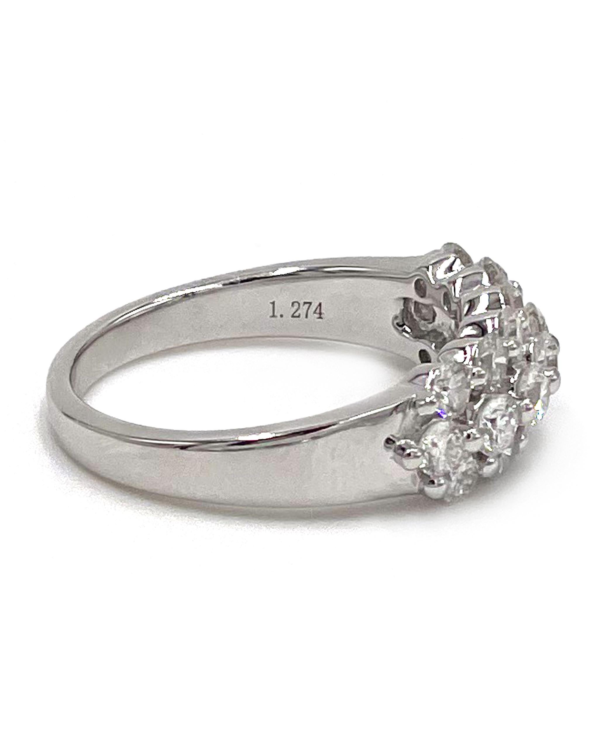 14K White Gold Diamond Cocktail Ring In New Condition For Sale In Old Tappan, NJ