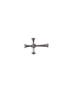 Pendentif croix en or blanc 14K avec diamants #23952