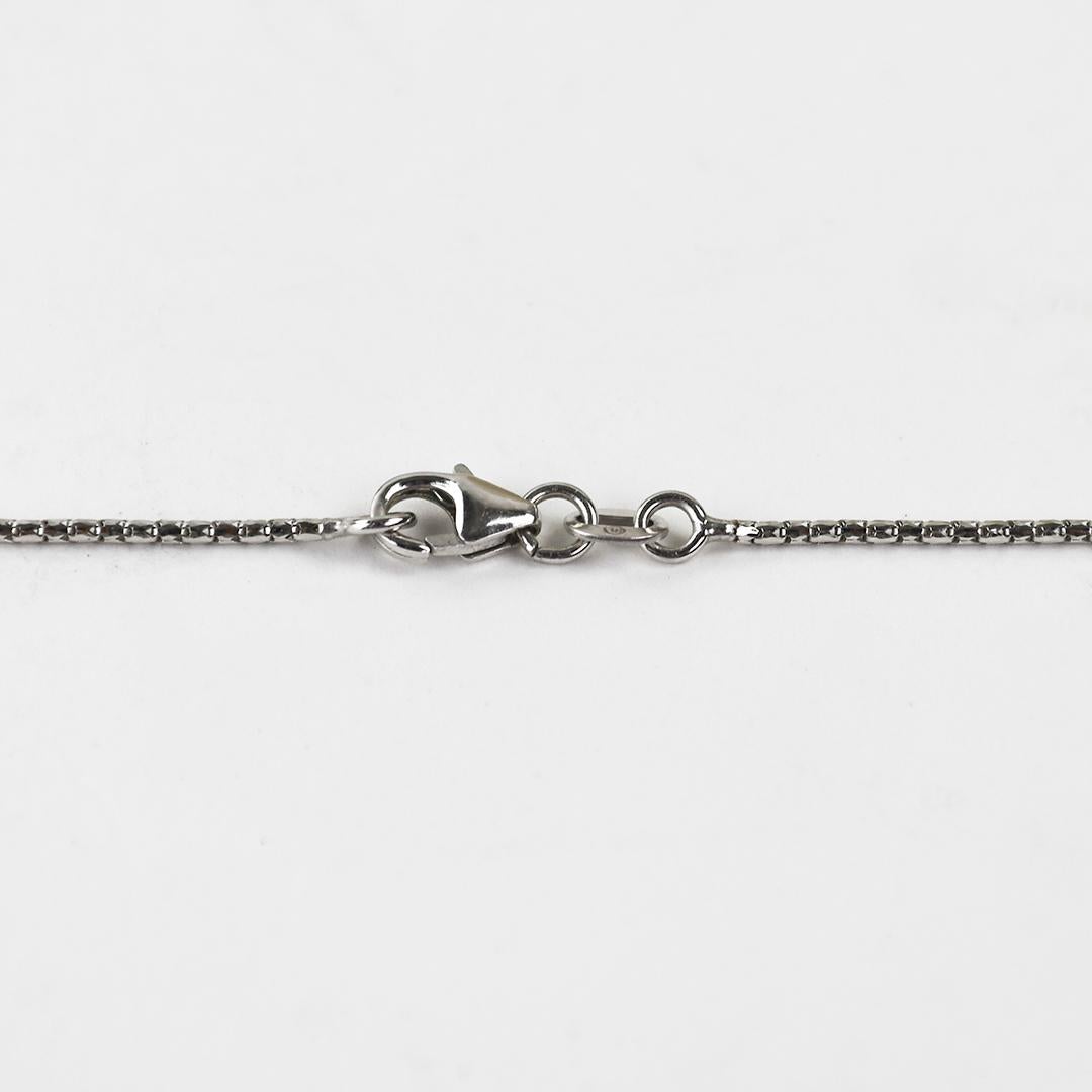 Collar Cruz Diamante Oro Blanco 14K 2.00ct en Excelente estado para la venta en Laguna Beach, CA
