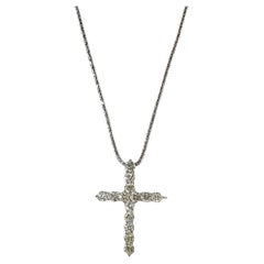 Collar Cruz Diamante Oro Blanco 14K 2.00ct