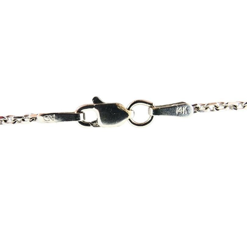 Collar Colgante Corona de Diamantes de Oro Blanco de 14k en venta 3