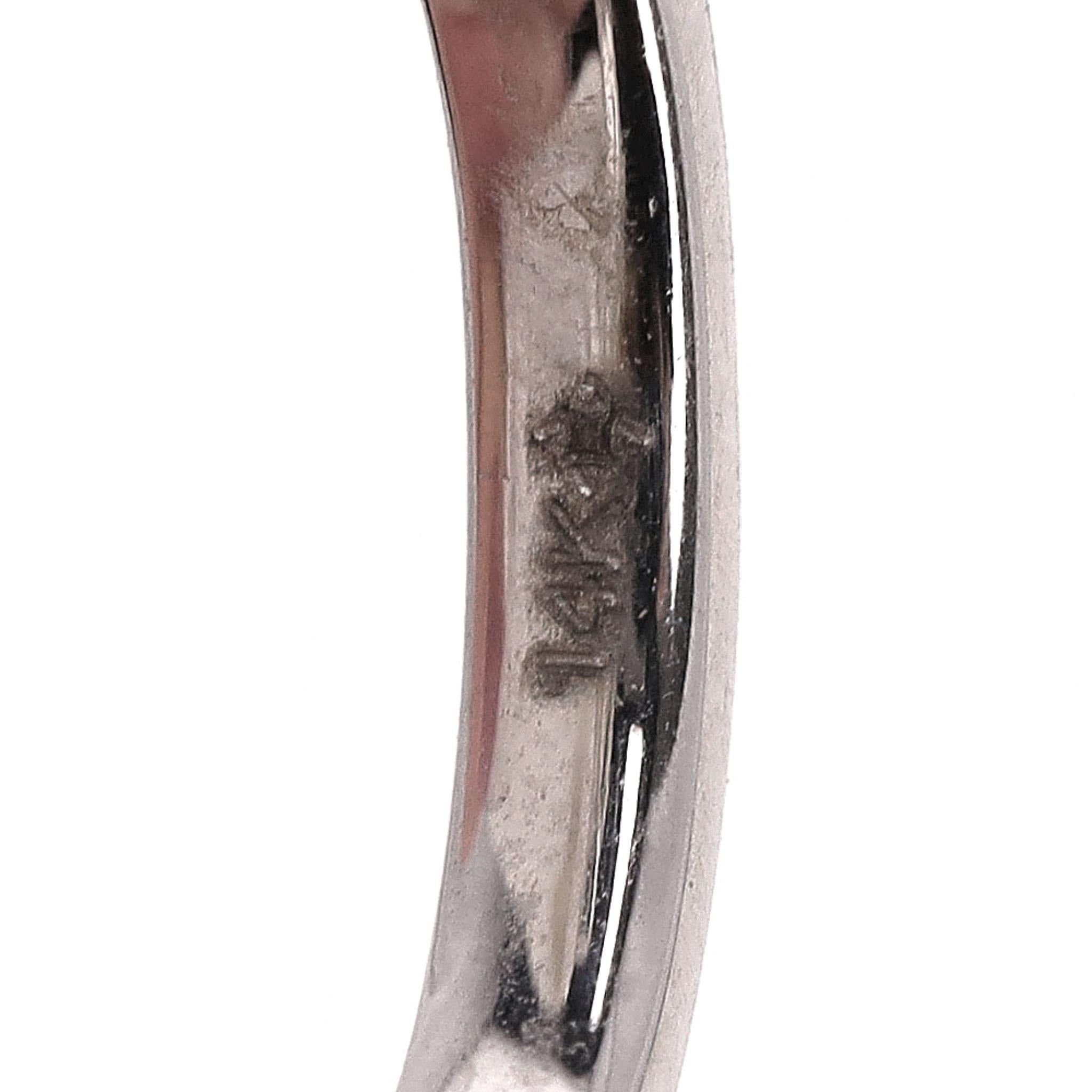 Bracciale per orecchio in oro bianco e diamanti 14k in vendita 1